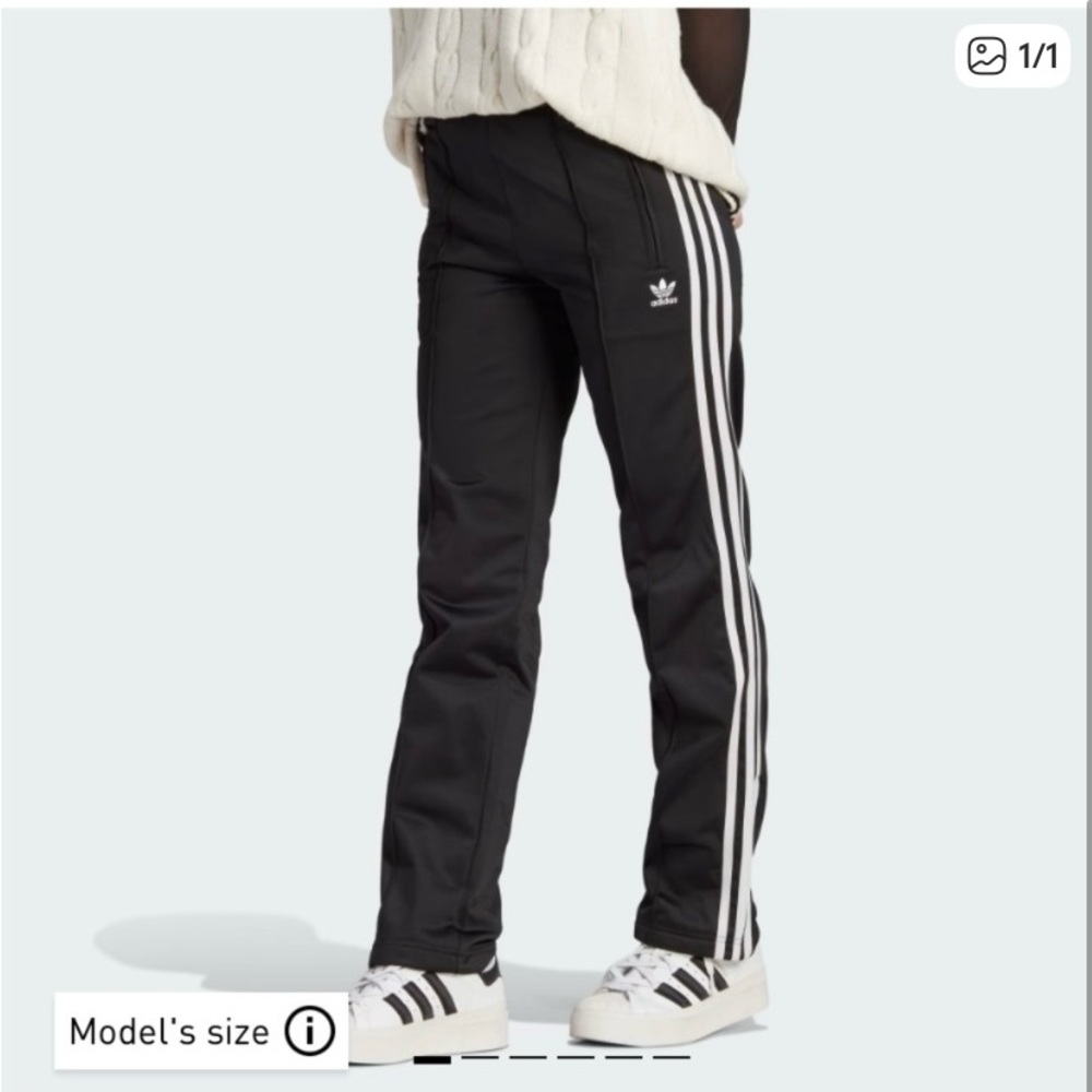 Adidas Firebird Track Pants, Black with White Stripes